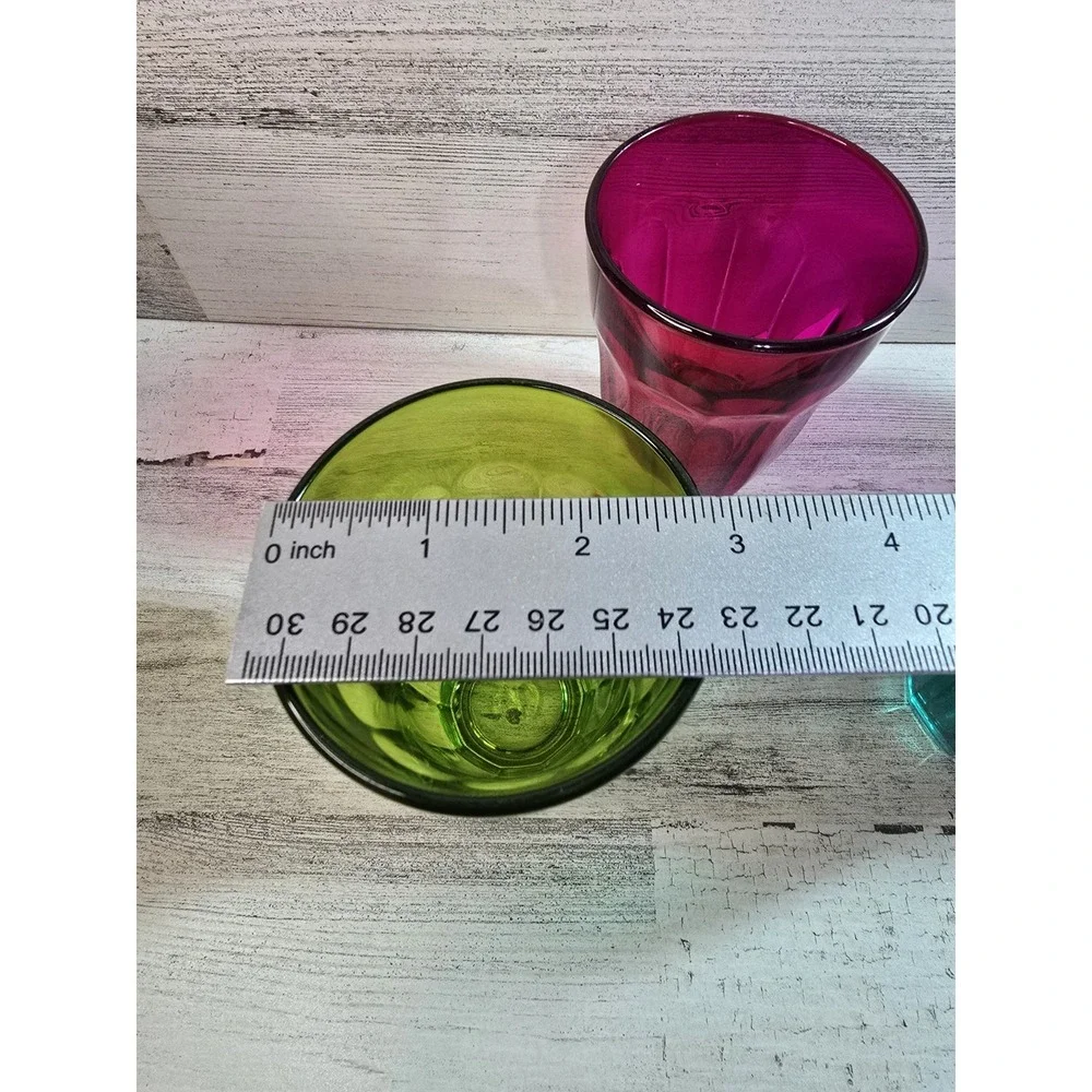 Circleware Juice Glasses‎ Set of 4 Jewel Gem Colors